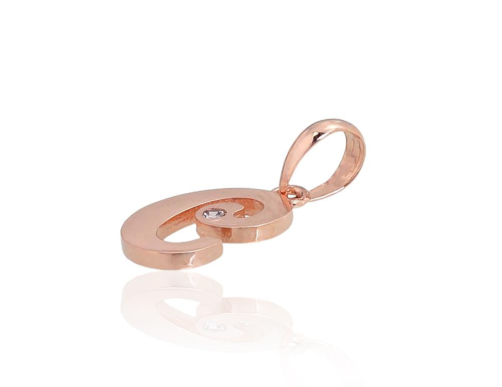 Gold pendant #1300910(Au-R)_CZ, Red Gold 585°, Zirkons