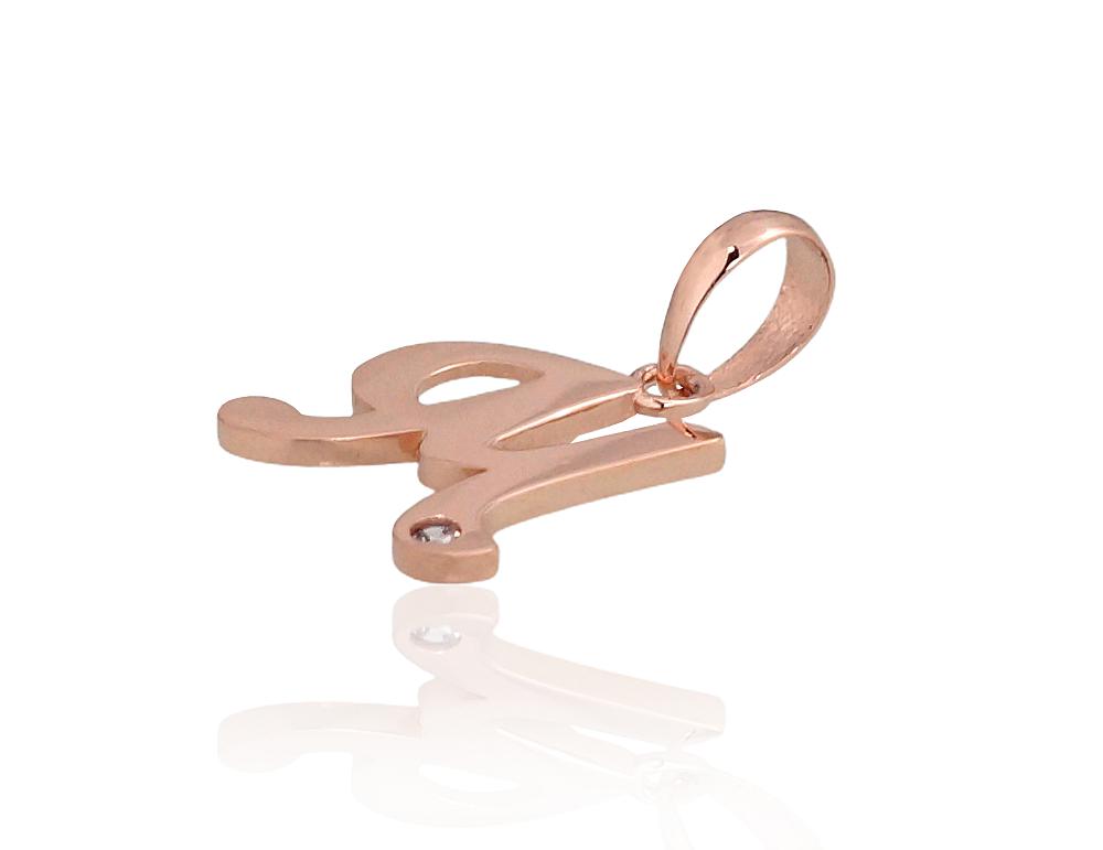 Gold pendant #1300920(Au-R)_CZ, Red Gold 585°, Zirkons