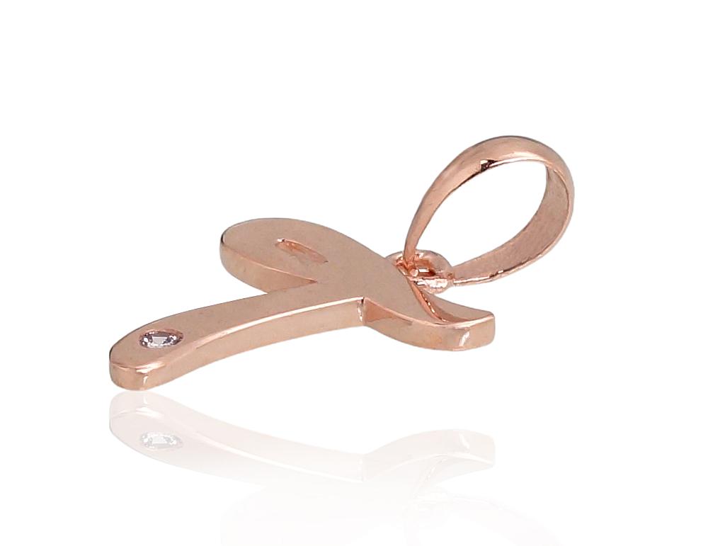 Gold pendant #1300926(Au-R)_CZ, Red Gold 585°, Zirkons