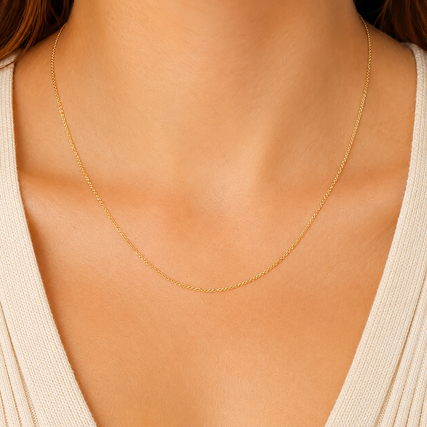 14K Gold Trace Chain Necklace