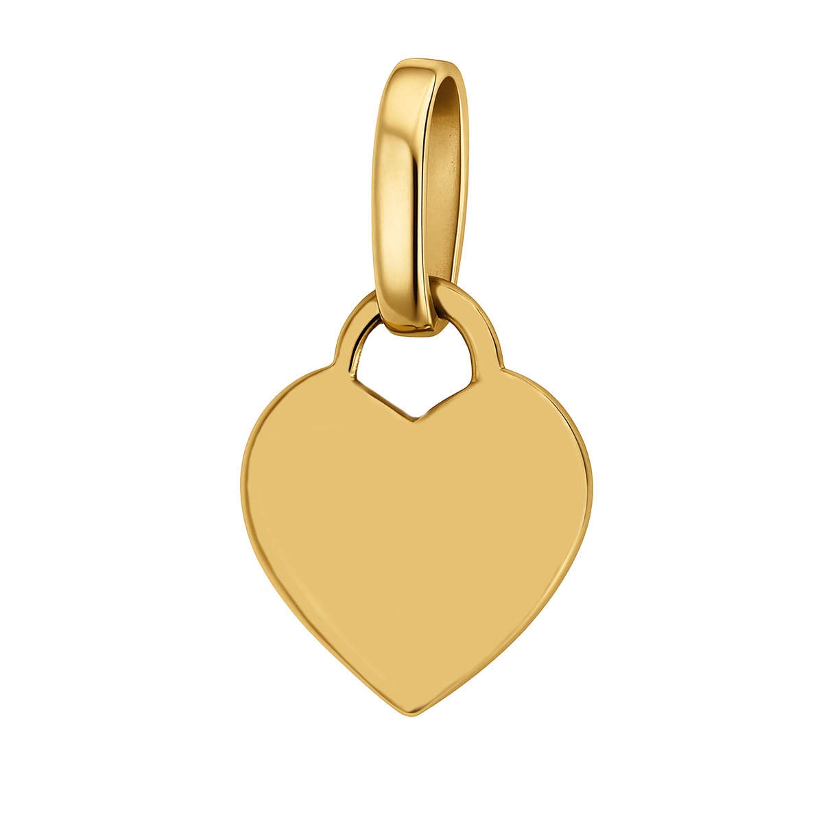 14K Gold Personalized Heart Pendant