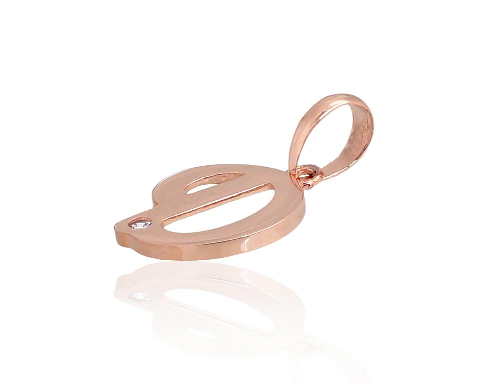 Gold pendant #1300911(Au-R)_CZ, Red Gold 585°, Zirkons