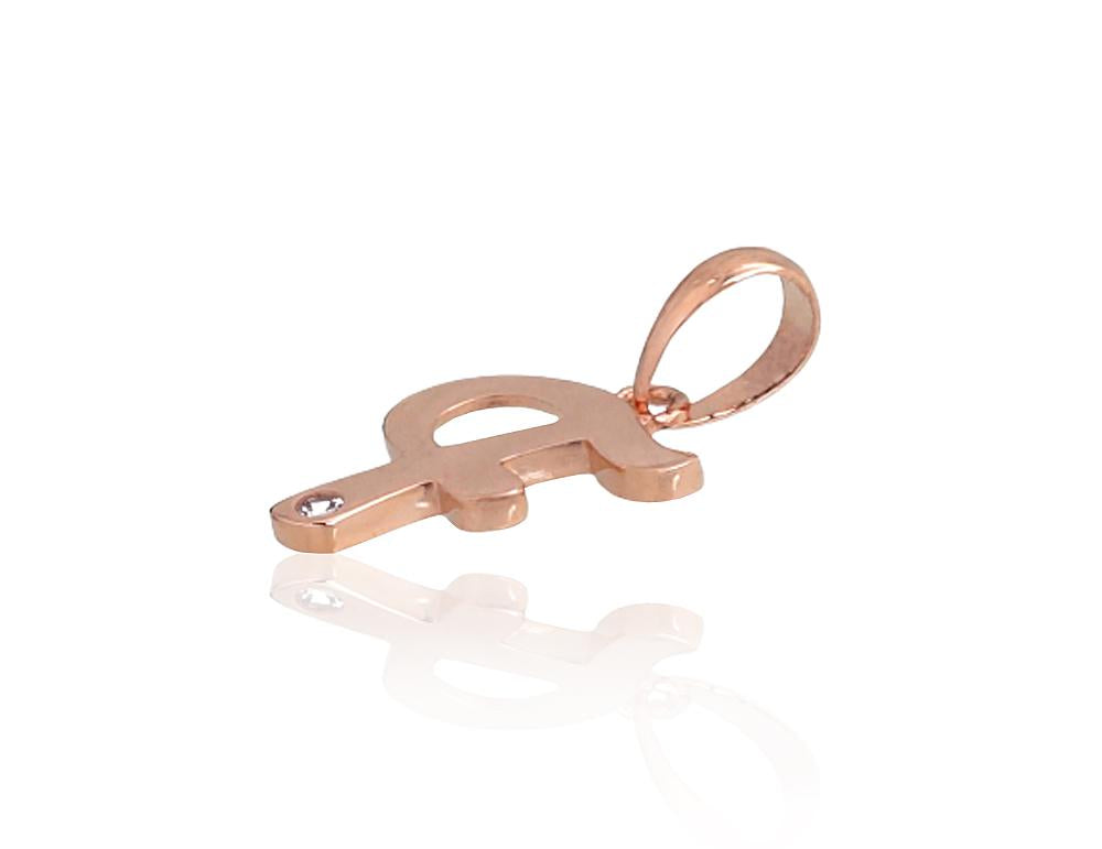Gold pendant #1300913(Au-R)_CZ, Red Gold 585°, Zirkons