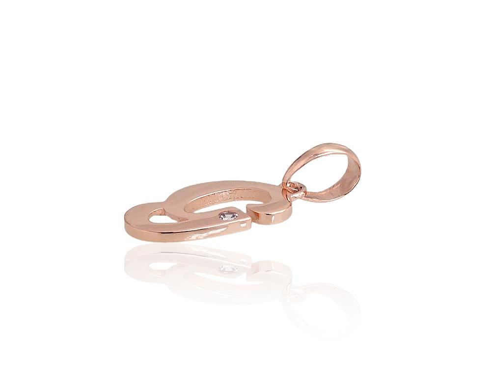 Gold pendant #1300914(Au-R)_CZ, Red Gold 585°, Zirkons