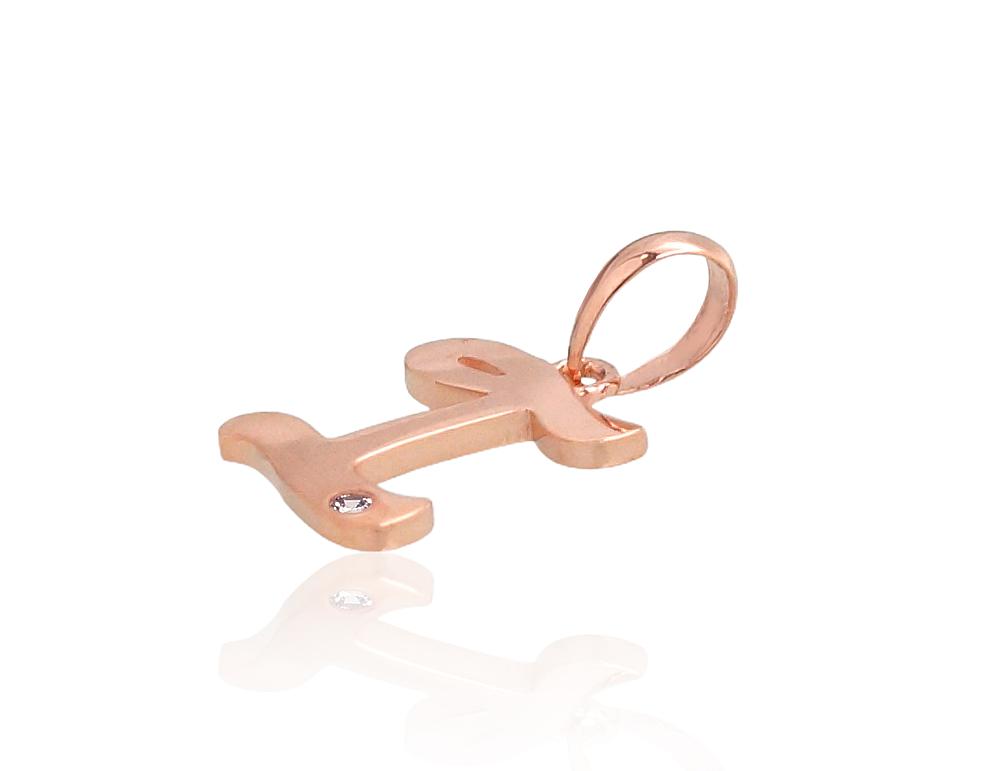 Gold pendant #1300916(Au-R)_CZ, Red Gold 585°, Zirkons