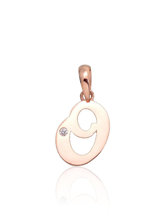 Gold pendant #1300922(Au-R)_CZ, Red Gold 585°, Zirkons