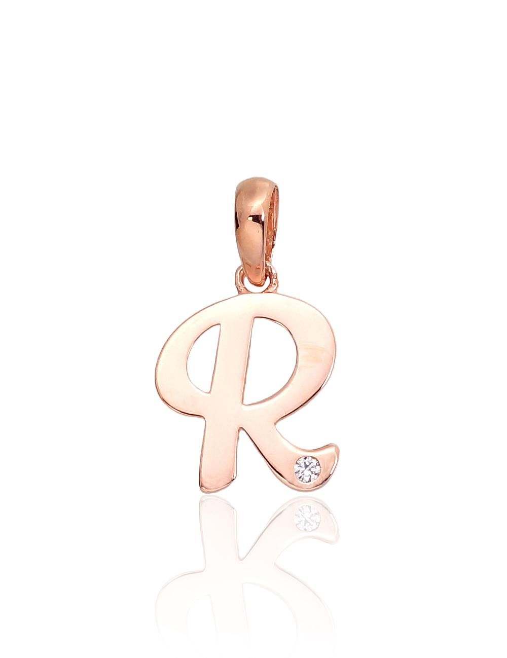 Gold pendant #1300924(Au-R)_CZ, Red Gold 585°, Zirkons