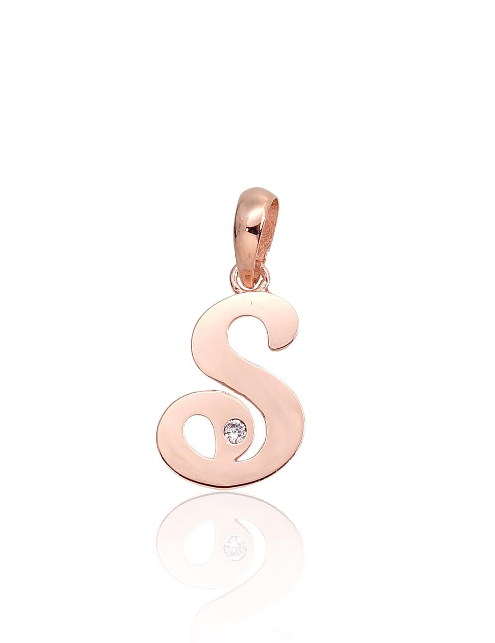 Gold pendant #1300925(Au-R)_CZ, Red Gold 585°, Zirkons