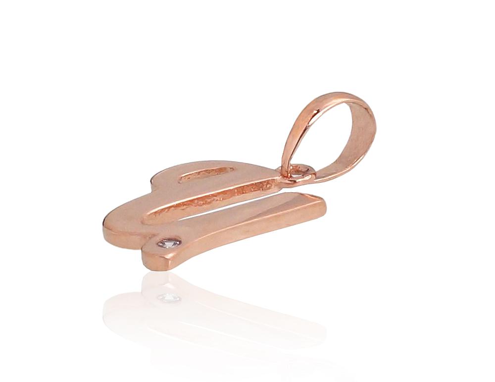 Gold pendant #1300927(Au-R)_CZ, Red Gold 585°, Zirkons