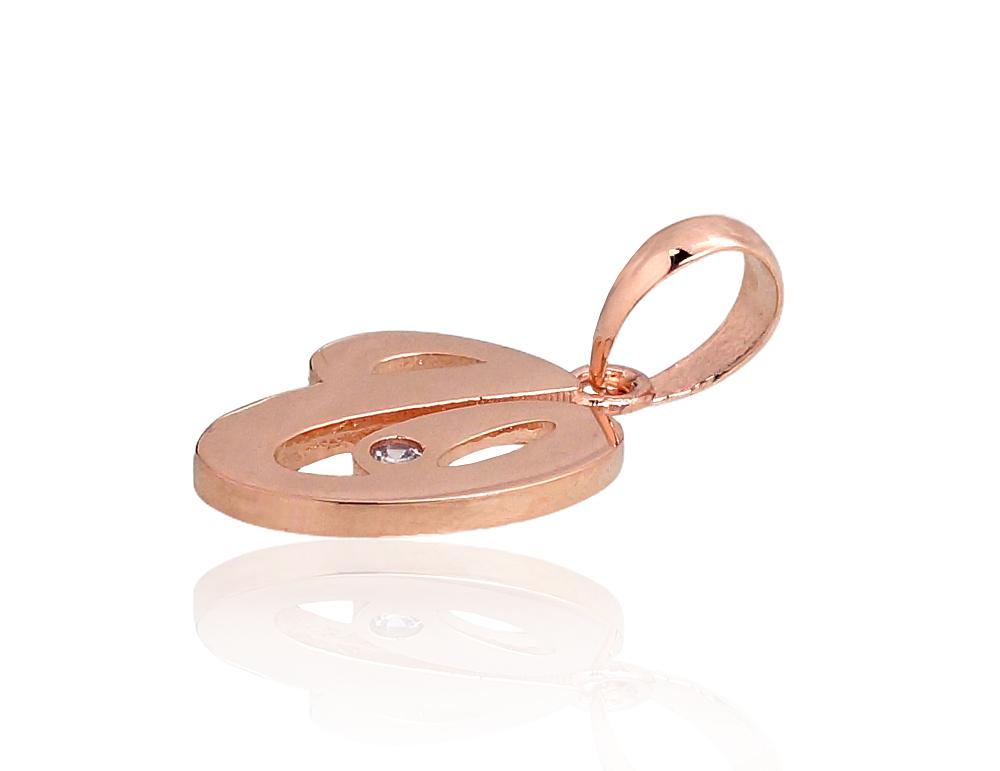 Gold pendant #1300928(Au-R)_CZ, Red Gold 585°, Zirkons