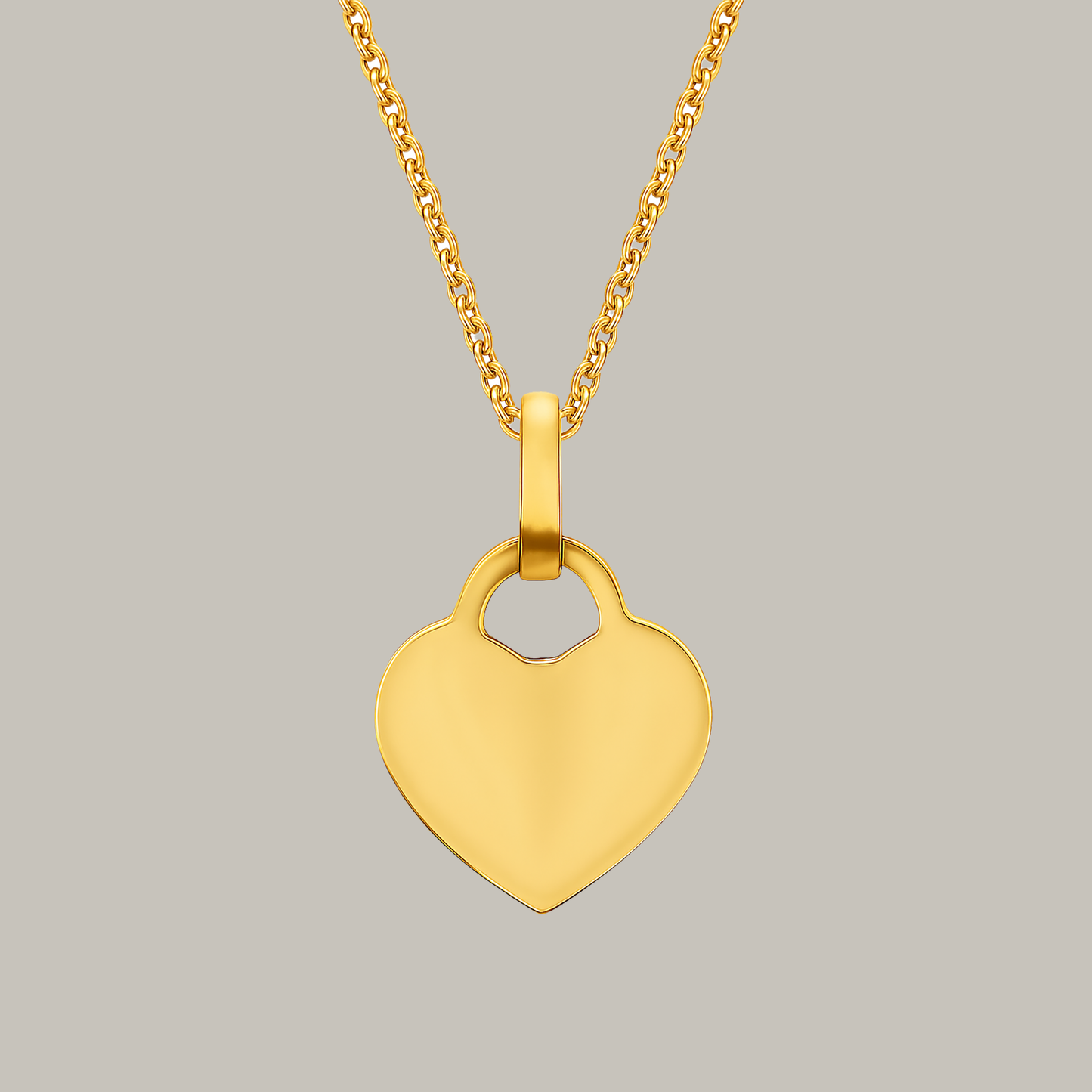 Personalized Gold Heart Pendant
