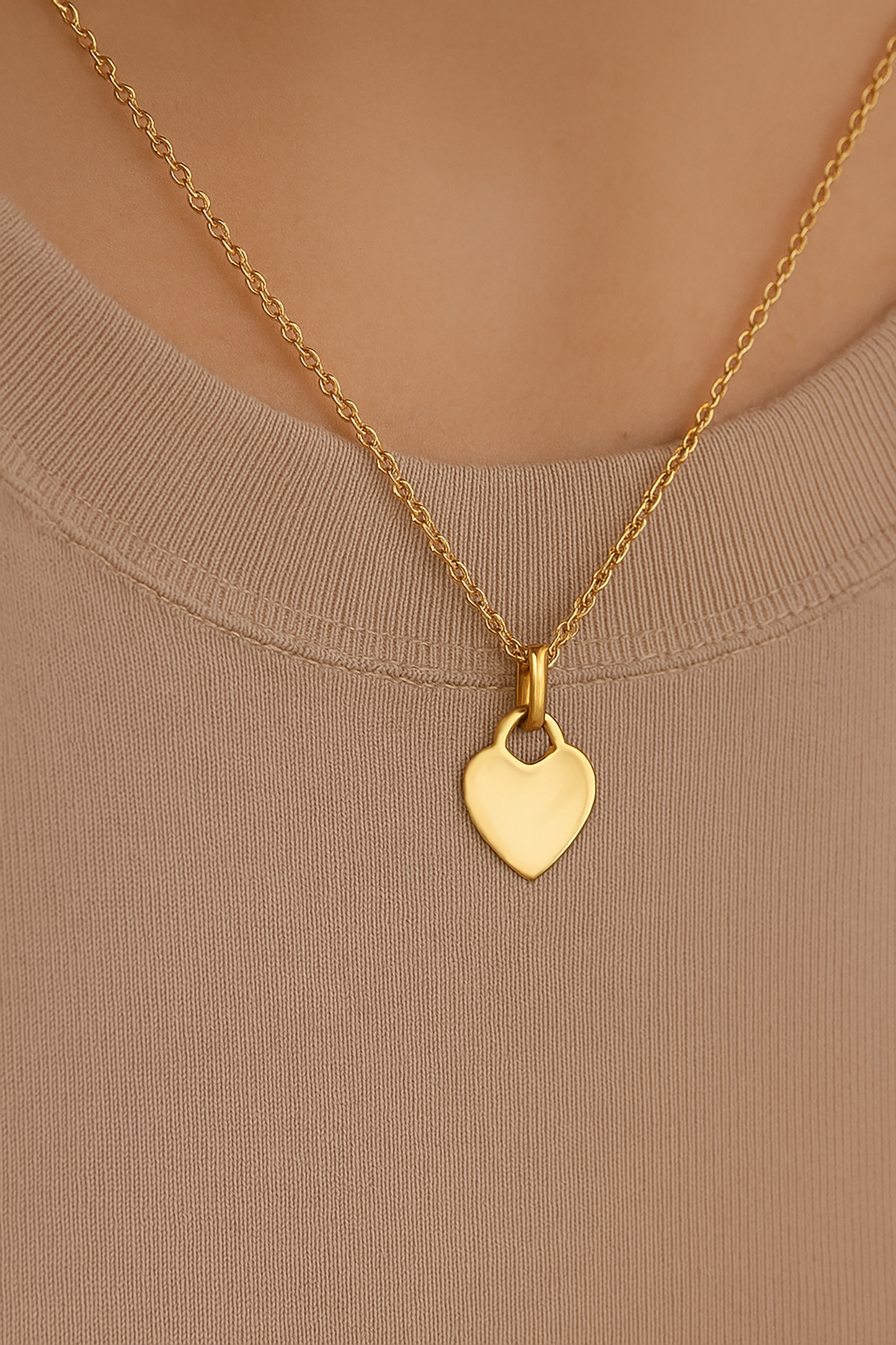 Personalized Gold Heart Pendant