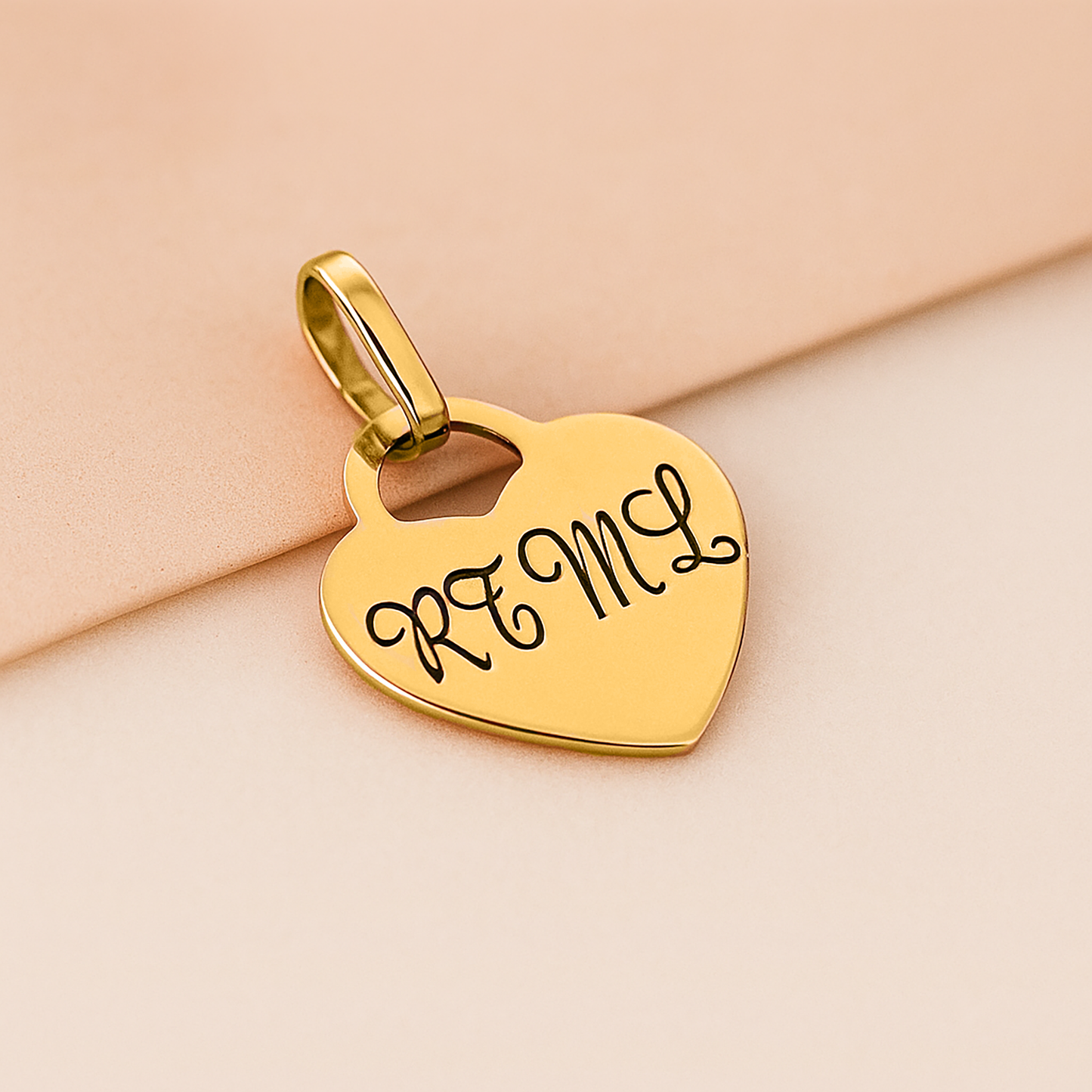 Personalized Gold Heart Pendant