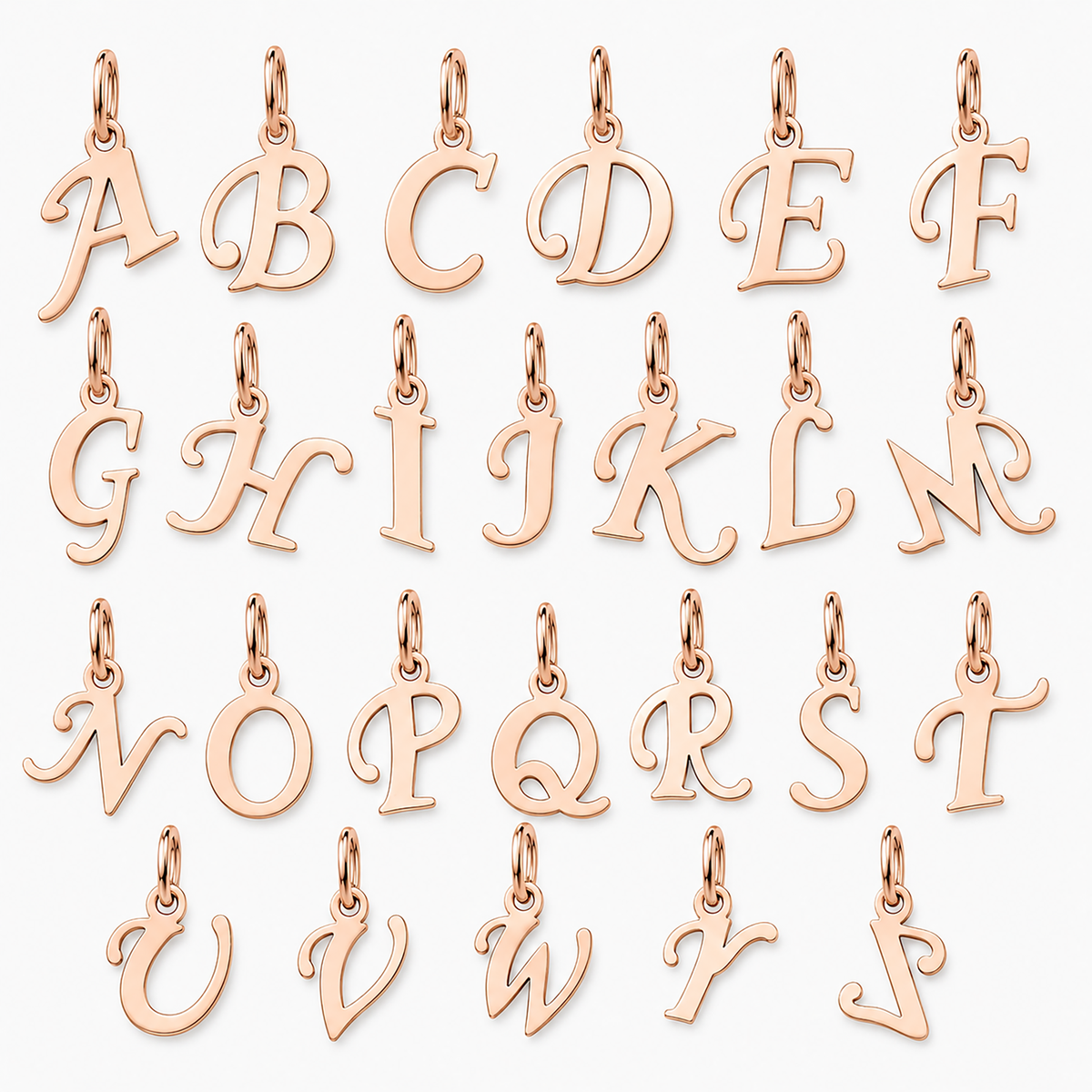 Gold Letter Pendant A–Z | 14K Gold Initial Necklace Charm