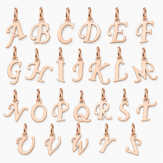 Gold Letter Pendant A–Z | 14K Gold Initial Necklace Charm