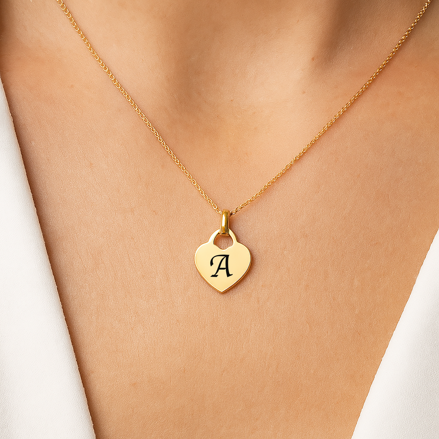 Personalized Gold Heart Pendant