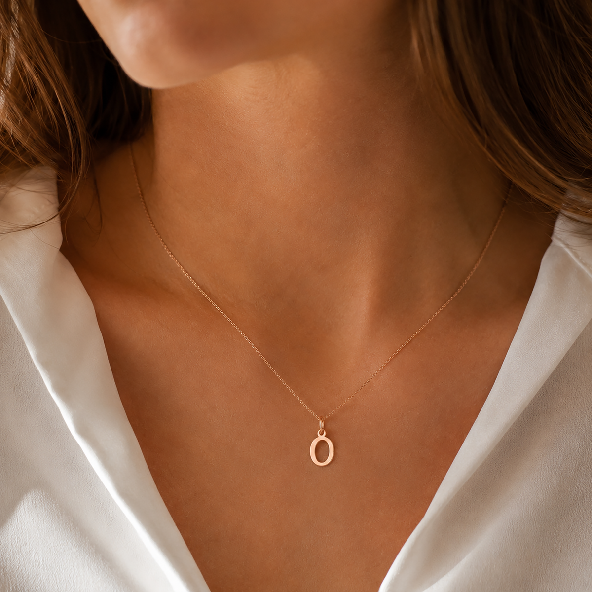 Gold Letter Pendant A–Z | 14K Gold Initial Necklace Charm