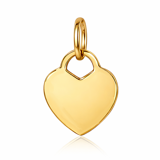 14K Gold Personalized Heart Pendant