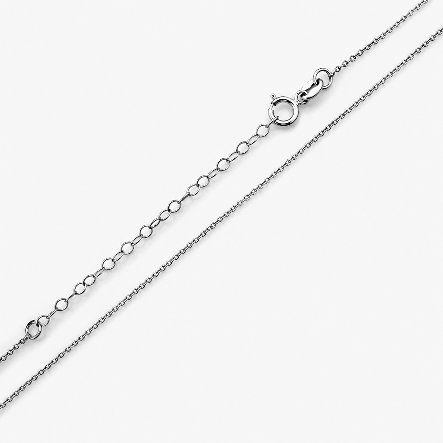 14K Solid White Gold Fine Chain Necklace