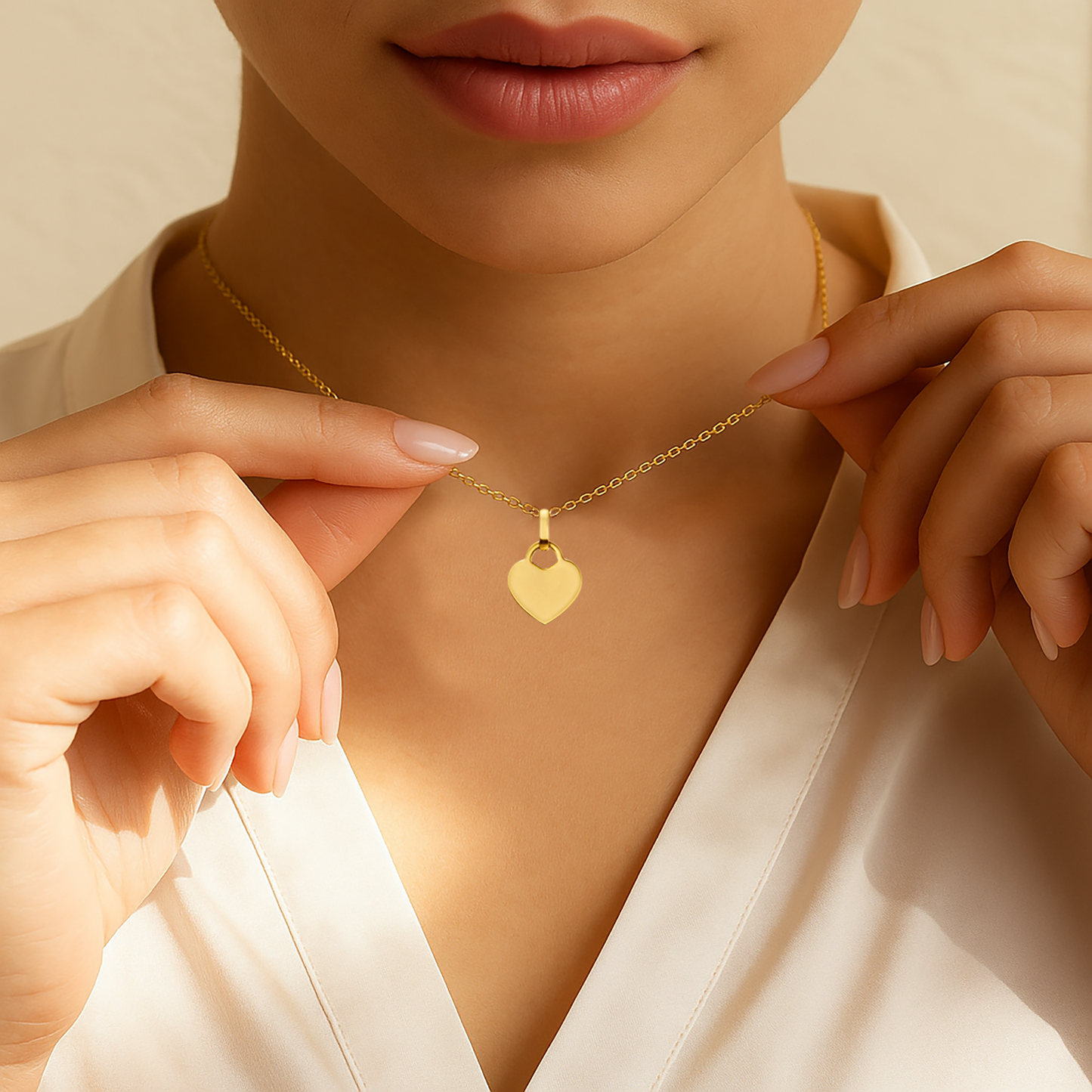 Personalized Gold Heart Pendant
