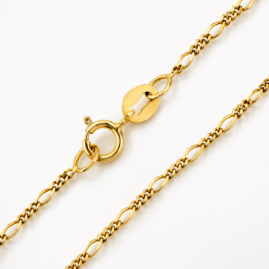 14K Gold Figaro Chain Necklace