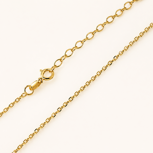 Solid 14K Gold Anchor Chain Necklace