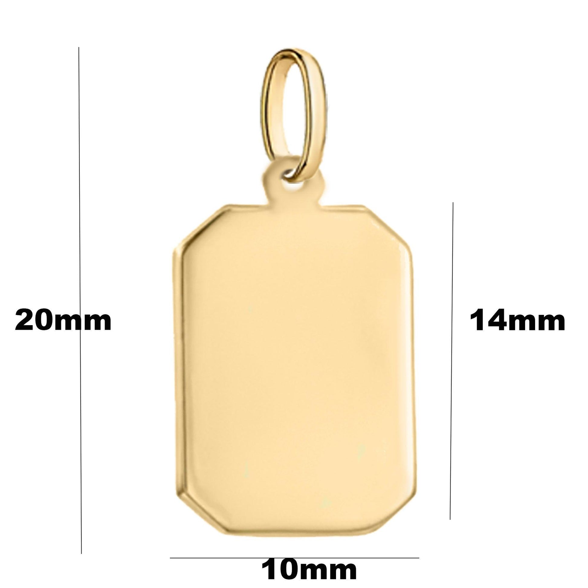 Personalizuotas auksinis pakabukas plokstelė - LuccheGold